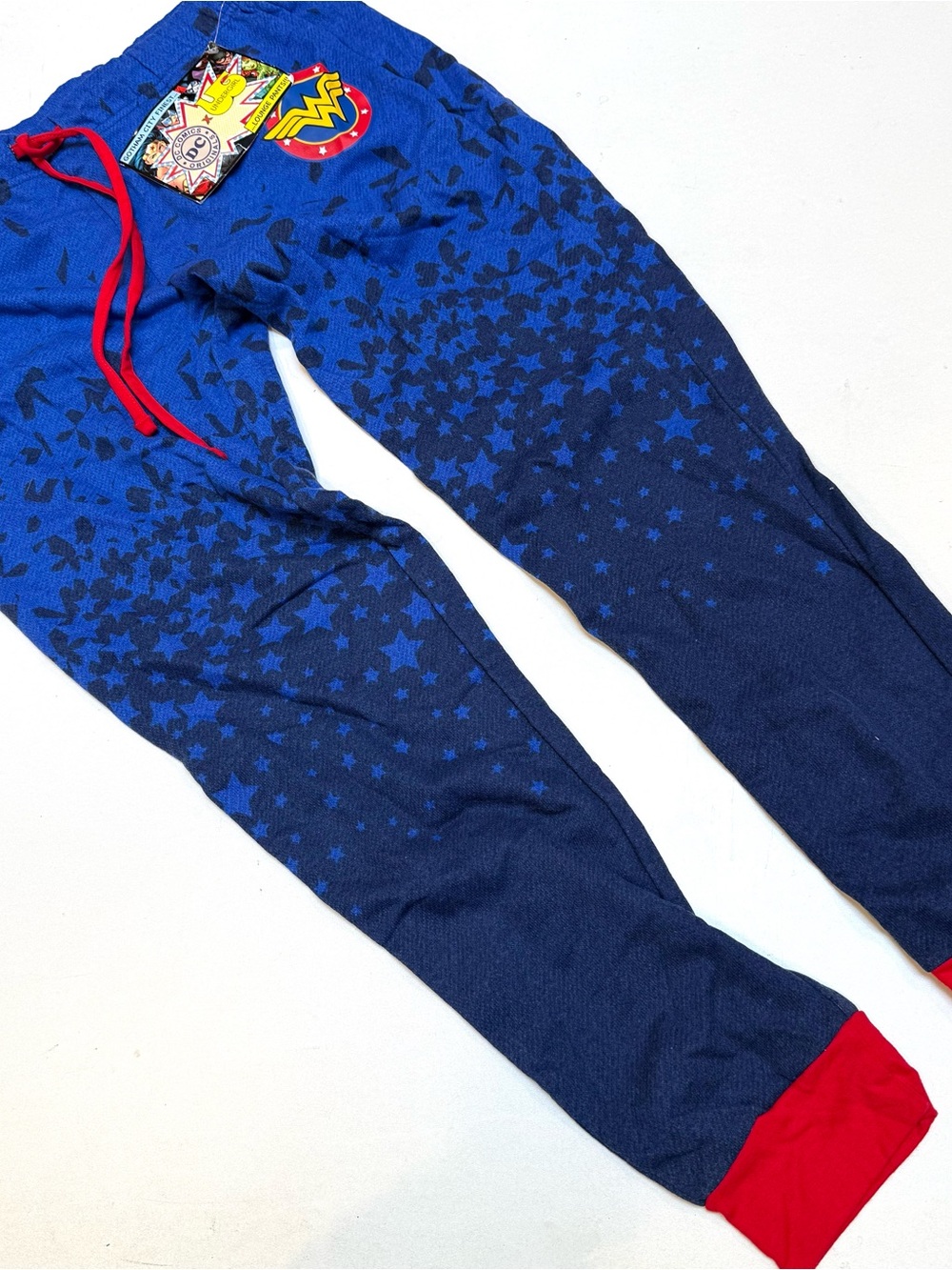 DC Comics Blue Wonder Woman Lounge Pants with Red Accents